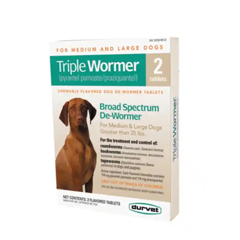 TRIPLE WORMER MED LRG DOG 2 CT