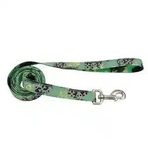 COASTAL LZR BRITE LEASH LIME SKULLS 6'