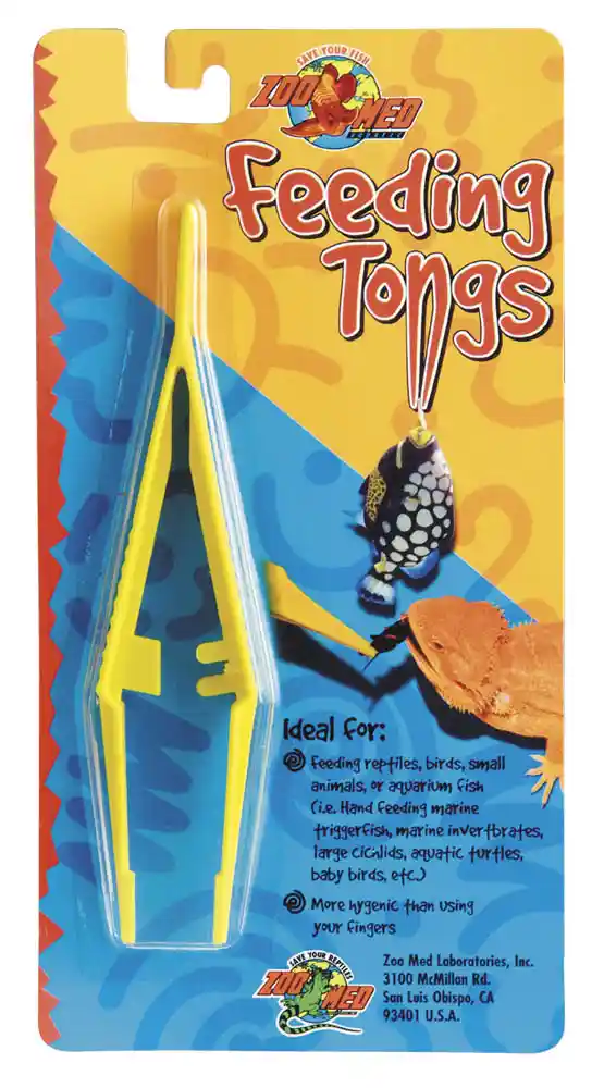 FEEDING TONGS YELLOW 6"