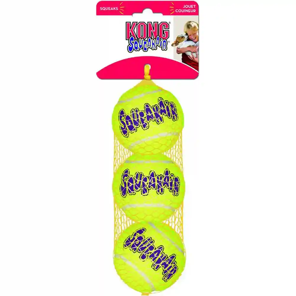 KONG AIR SQKR BALL 3 PK