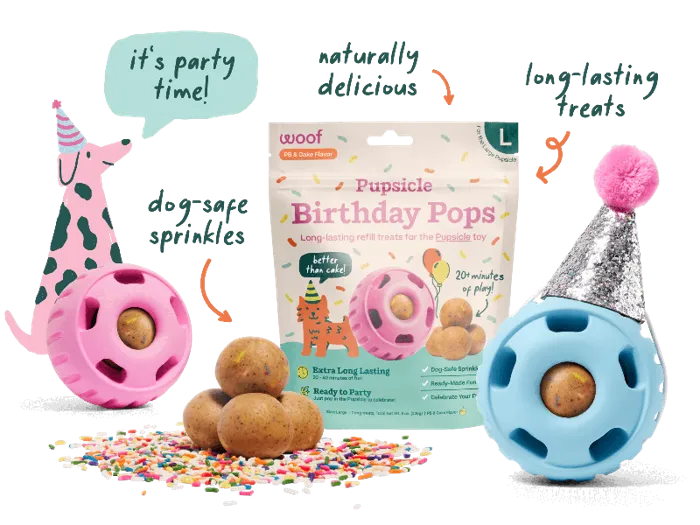 WOOF POP BDAY XL 12oz 5pk