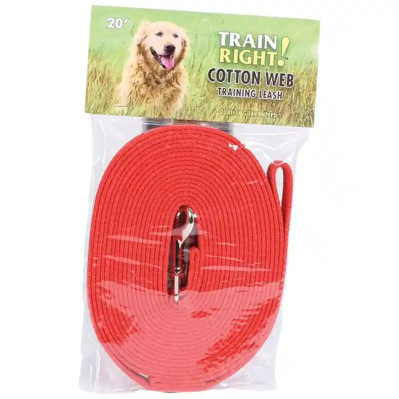 COTTON LEASH RED 20'