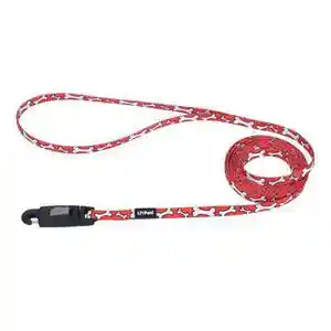 LIL PALS RED/BONE LEASH 6'