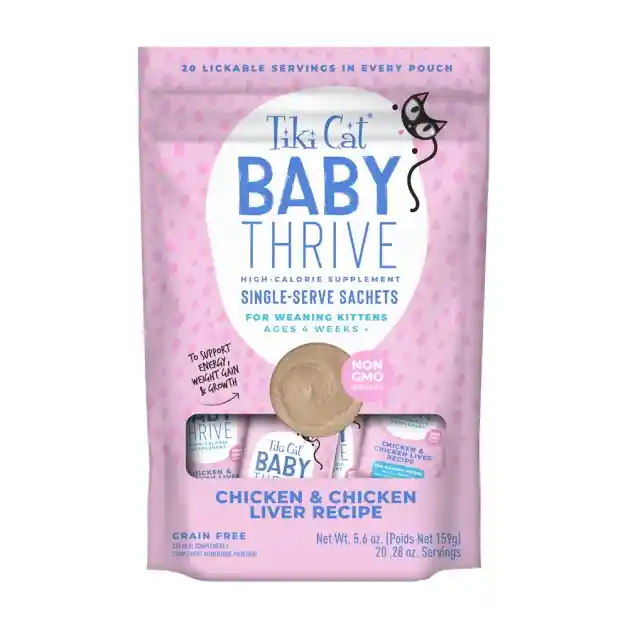 2.4 OZ TIKI CAT BABY THRIVE C/L 20pk
