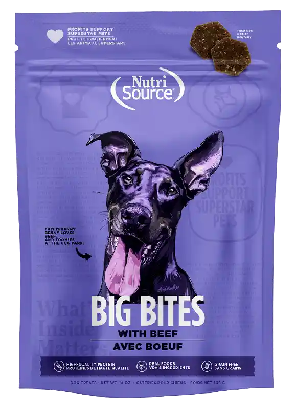 NS GF BIG BITES BEEF TREATS 14 OZ