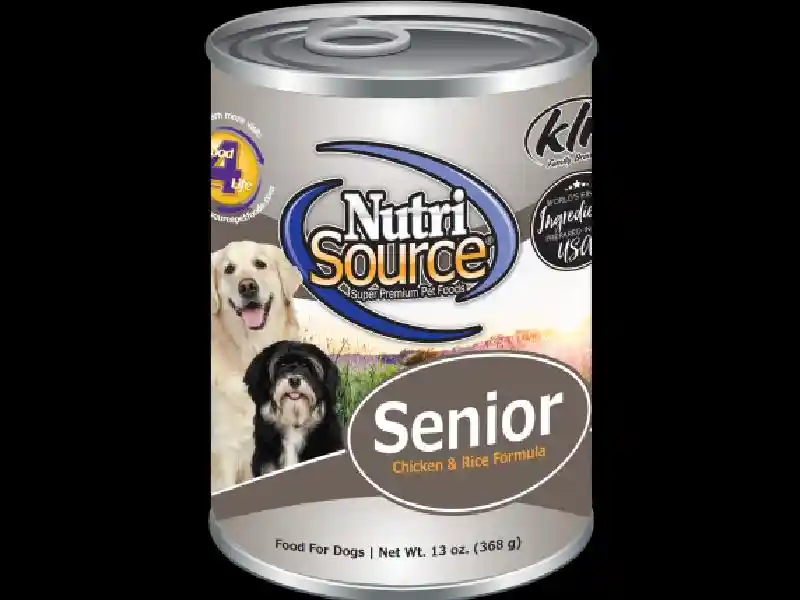 Nutrisource Dog Chicken Rice Senior Can 12.3oz 12/cs