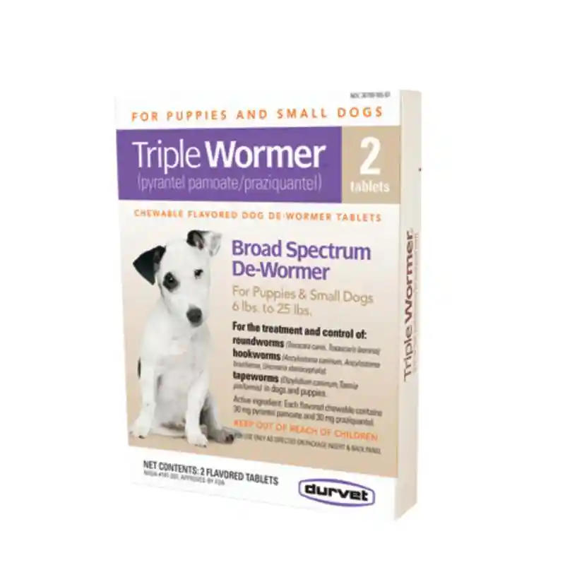 TRIPLE WORMER PUPPY SM DOG 2 CT