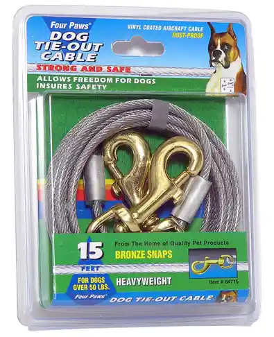 TIE OUT 15FT HVY WT SLVR