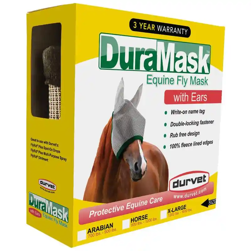 DURAMASK HORSE W EARS FLY MASK