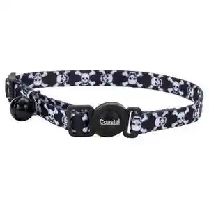 SAFECAT BLK SKULLS COLLAR