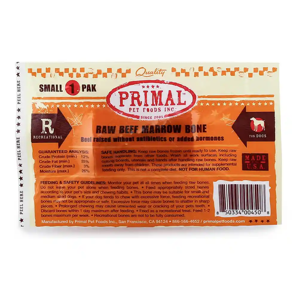 PRIMAL RAW MARROW BONE SM