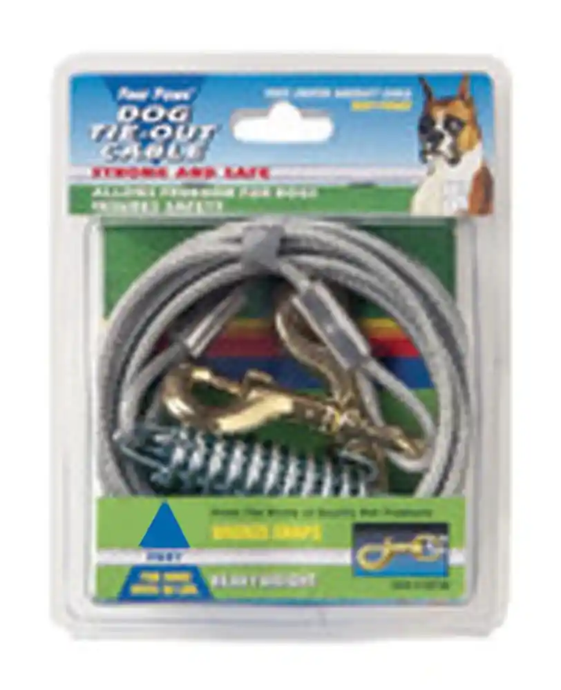 TIE OUT 20FT HVY WT SILVR