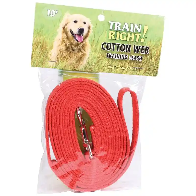 COTTON LEASH RED 10'