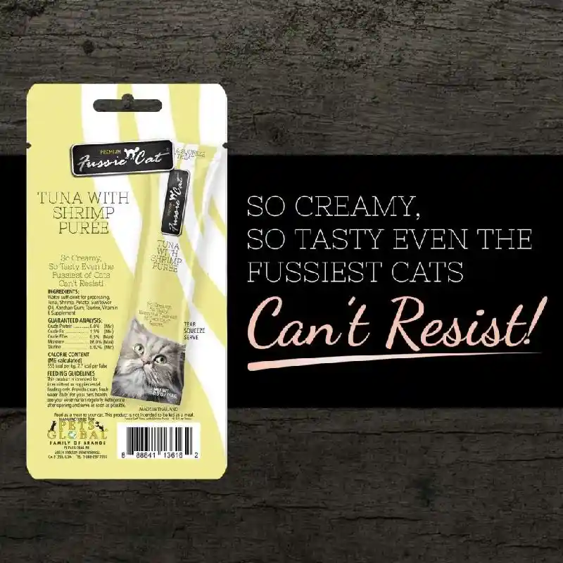 FUSSIE CAT SHRMP PUREE .5 OZ 4PK