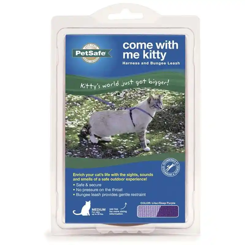 KITTY HARNESS AND LEASH MED LAV