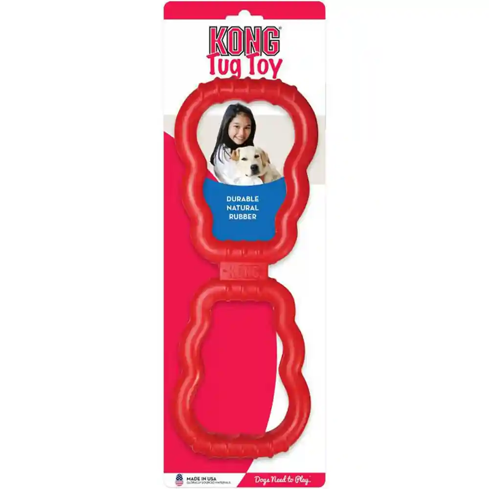 Kong Tug Dog Toy Red Medium 13x4.5in