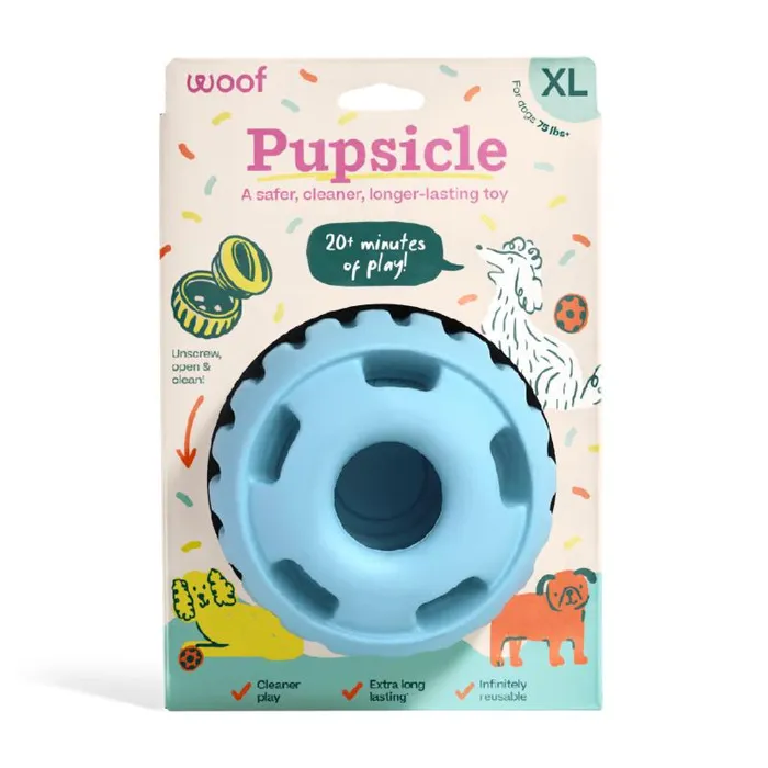 WOOF PUPSICLE BDAY BLUE XL