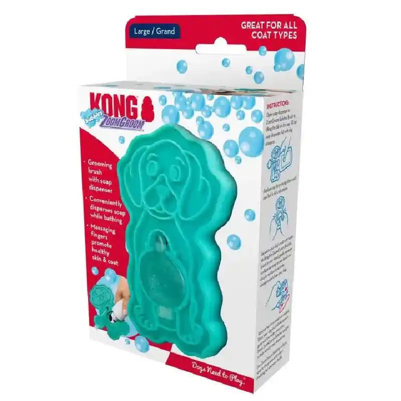 KONG ZOOMGROOM BUBBLE BRUSH BL