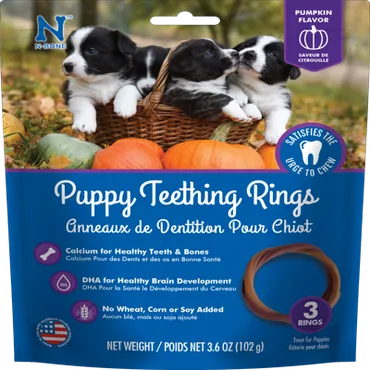 Puppy Teething Rings - Pumpkin Flavor 3ct