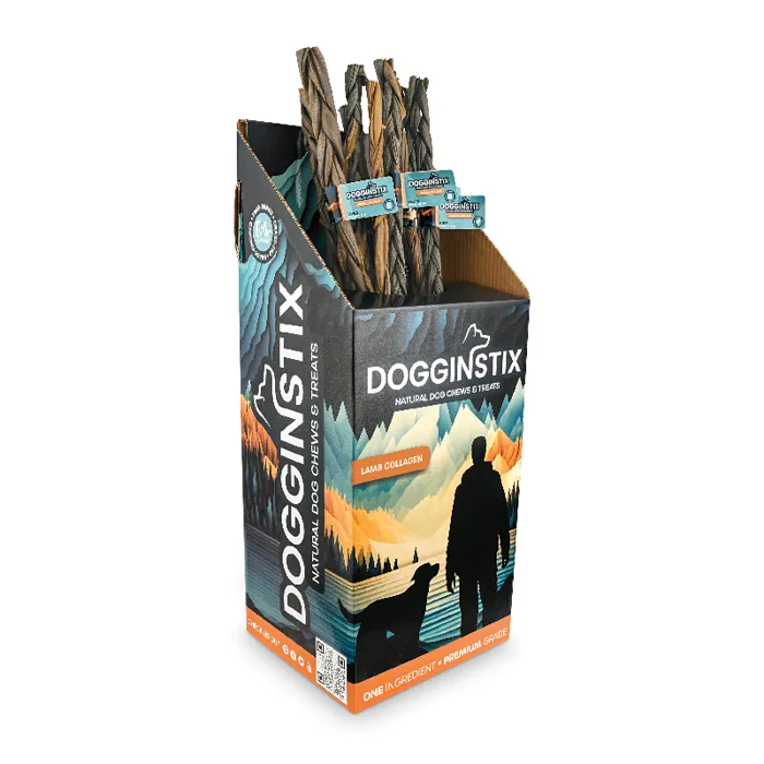 DOGGINSTIX BRAIDED LAMB COLLAGEN 24"