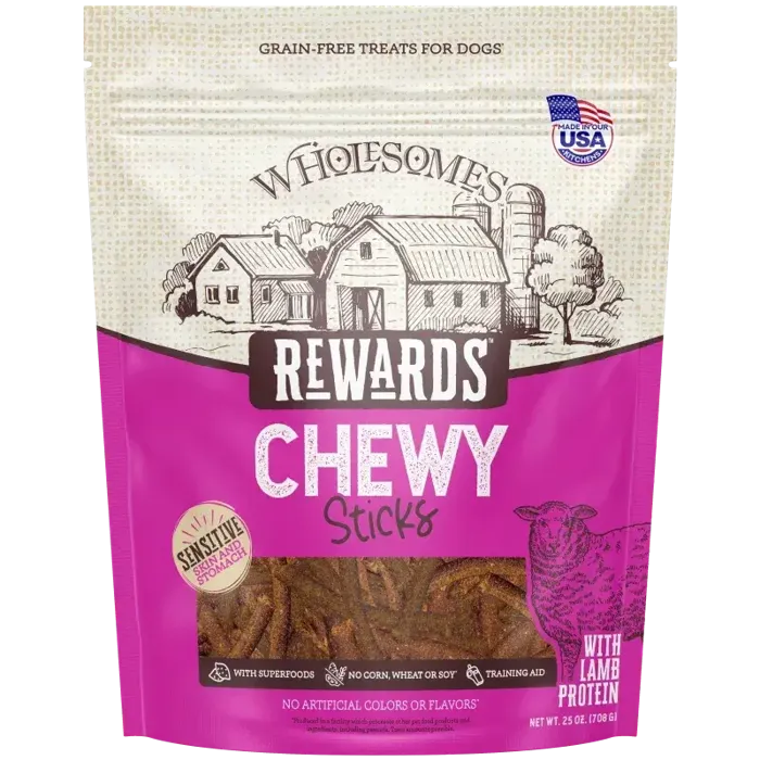 WHOLESOMES CHEWY MINI LAMB STICKS 7 OZ