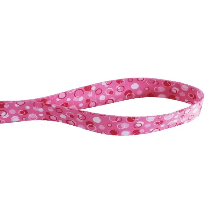 COASTAL LEASH PINK DOTS 1" X 6'