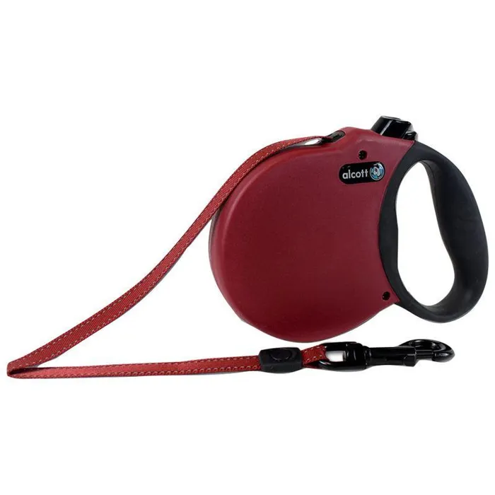 Alcott Adventure Retract Leash Red Medium