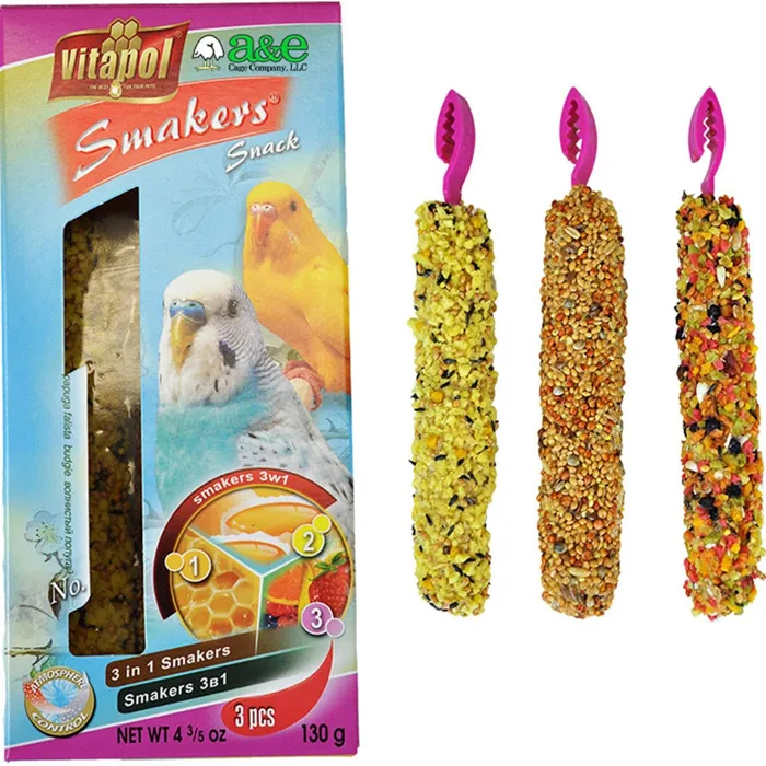 A&e Treat Stick 3in1 Mix Parakeet Twin Pack 2 Pac