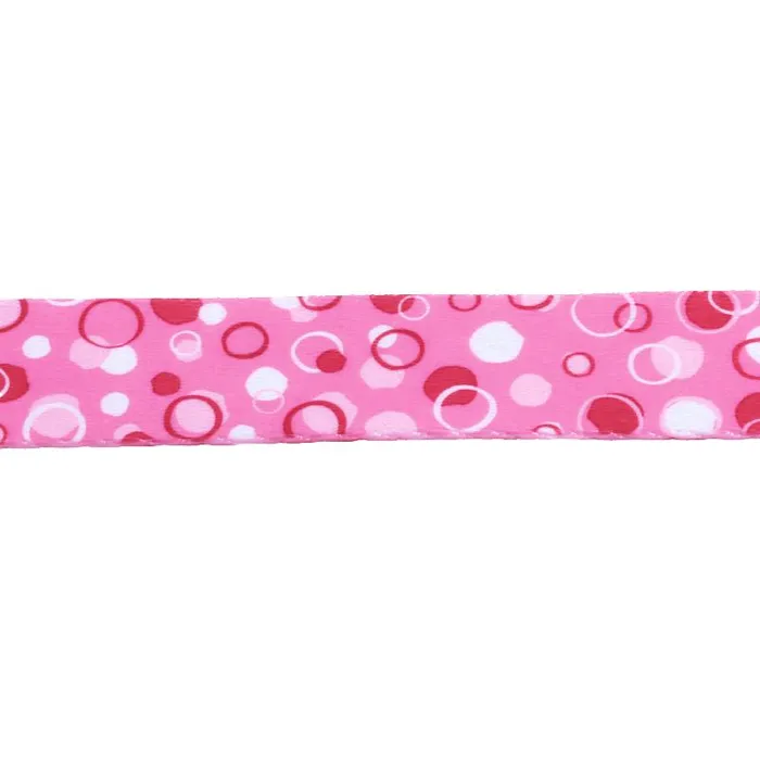 COASTAL LEASH PINK DOTS 1" X 6'