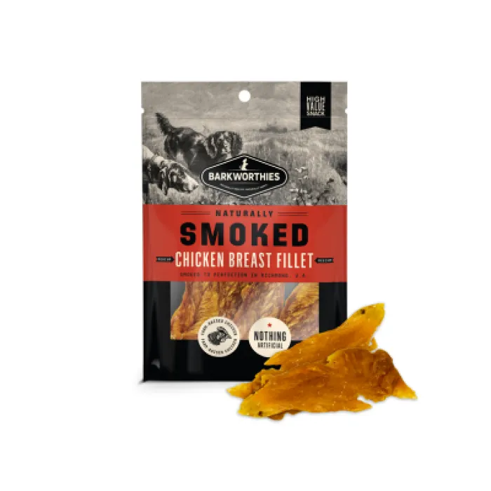 Smoked Chkn Fillet 4-oz 2030717 Barkworthies 6/cs