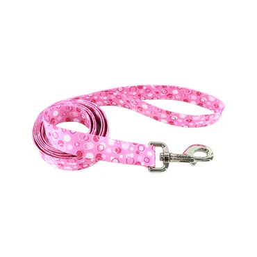 COASTAL LEASH PINK DOTS 1" X 6'