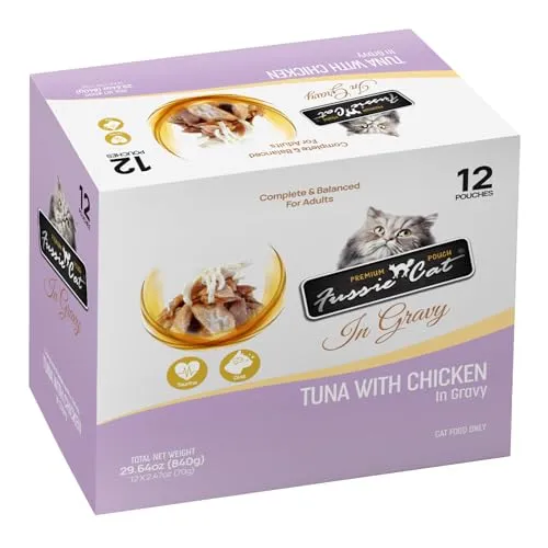 Fussie Cat Pouch Tuna Chicken In Gravy 2.47oz